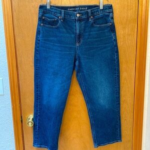 American Eagle super high rise ankle strait jeans (12 short)